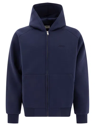 Autry Hooded Jackets With Ribbed Cuffs And Side Pockets