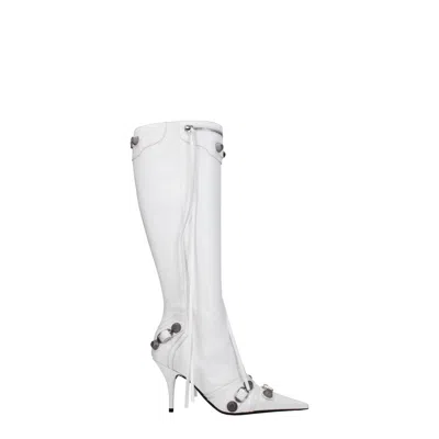 Balenciaga Boots Women Leather White/optical White
