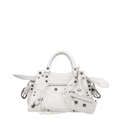 Balenciaga Borse A Mano Neo Cagole Donna Pelle Bianco/bianco Ottico In White