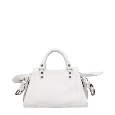 Balenciaga Borse A Mano Neo Cagole Donna Pelle Bianco/bianco Ottico In White