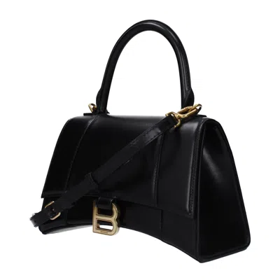 Balenciaga Hand Bags Hourglass Women Leather Black