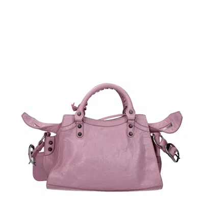 Balenciaga Hand Bags Neo Cagole Woman Pink/pink Leather Powder