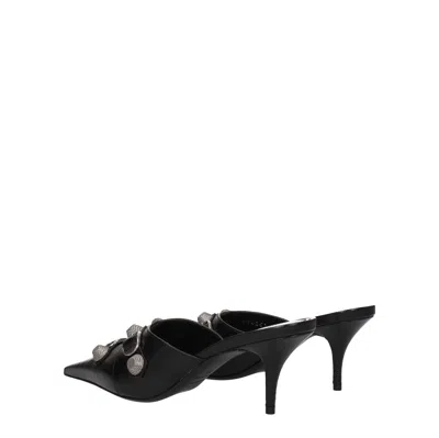 Balenciaga Cagole 90 Pointed Mules In Lamb Leather