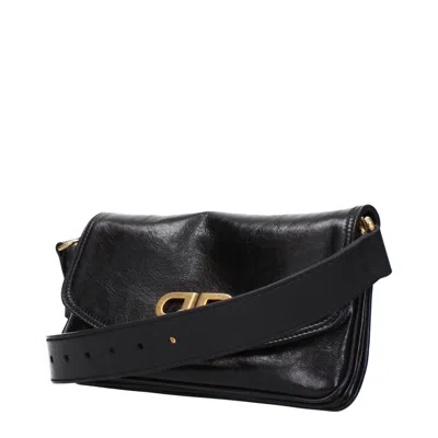 Balenciaga Shoulder Bags Flap Women Leather Black