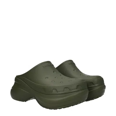 Balenciaga Khaki Crocs Edition Mules