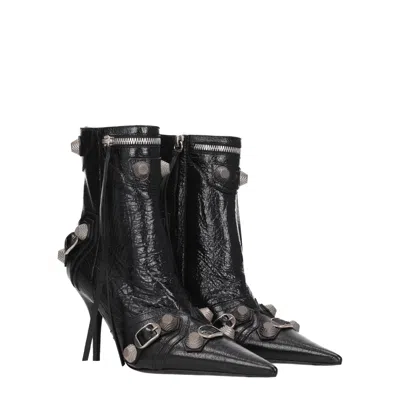 Balenciaga Cagole 50 Ankle Boots In Lamb Leather