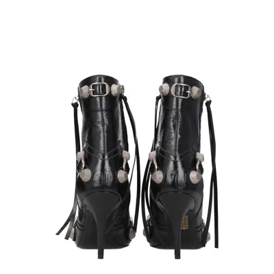 Balenciaga Cagole 50 Ankle Boots In Lamb Leather