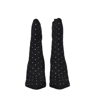 Shop Balmain Boots Women Fabric Black