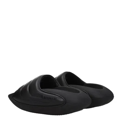 Balmain Slippers And Hooves Men Leather Black