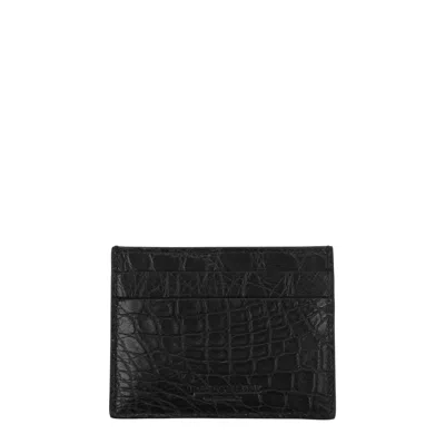 Billionaire Document Holder Man Caiman Crocodilus Black/gold