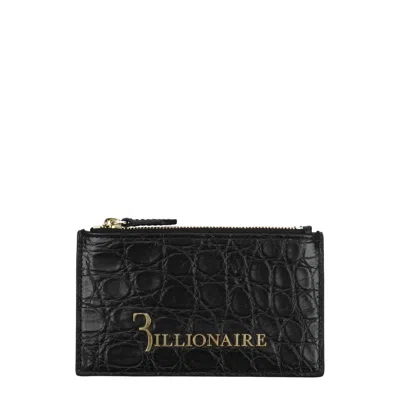 Billionaire Document Holder Man Caiman Crocodilus Black/gold