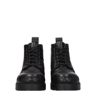 Bottega Veneta Boots Men Leather Black