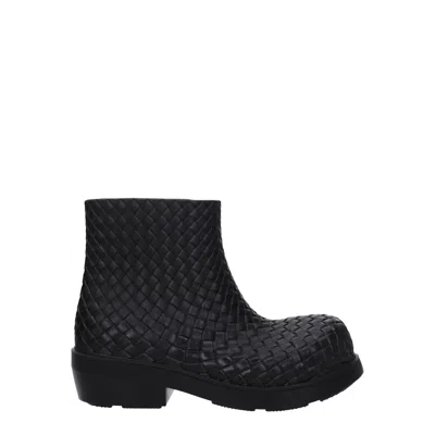 Bottega Veneta Biodegradable Woven Block Heel Ankle Boots