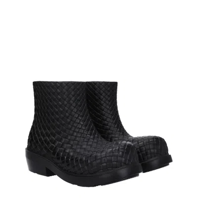 Bottega Veneta Biodegradable Woven Block Heel Ankle Boots