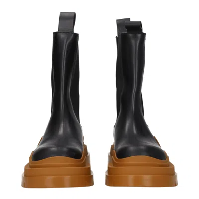 Bottega Veneta Men's Leather Boots Black/cognac