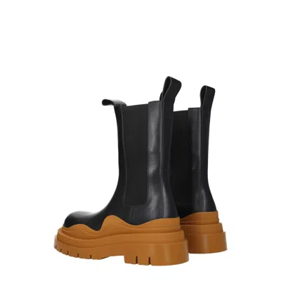 Bottega Veneta Men's Leather Boots Black/cognac