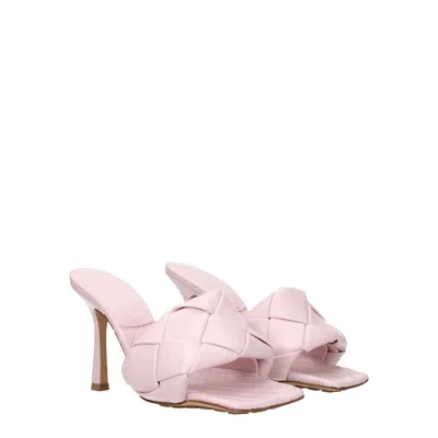 Bottega Veneta Lido 90mm Leather Mules In Pink