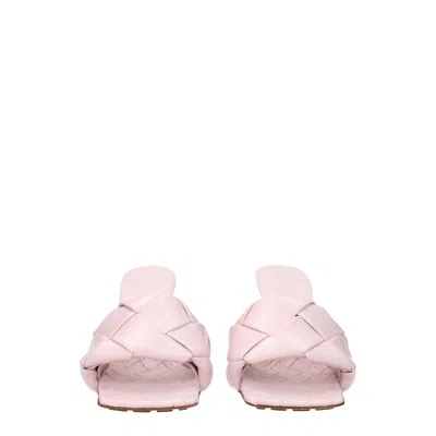 Bottega Veneta Lido 90mm Leather Mules In Pink