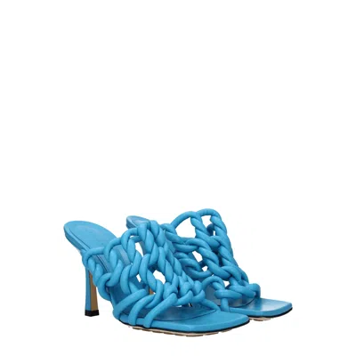 Bottega Veneta 100mm Twisted Interwoven Leather Sandals