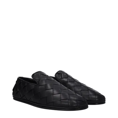 Bottega Veneta Sawyer Blue Slip-on Sneakers With Logo Detail And Intreccio Motif In Leather Man