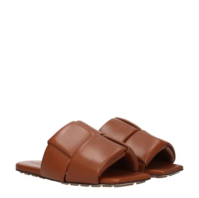 Bottega Veneta Slippers And Hooves Man Brown/caramel Leather