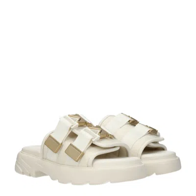 Bottega Veneta Slippers And Clogs Fabric Beige Rope