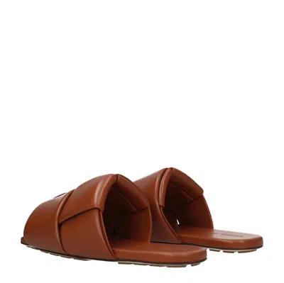 Bottega Veneta Slippers And Hooves Man Brown/caramel Leather