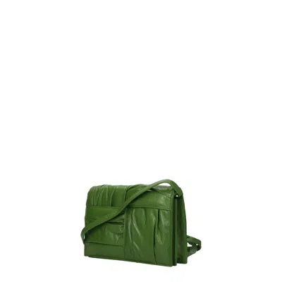 Bottega Veneta Woman Cross-body Bag Military Green Size - Leather