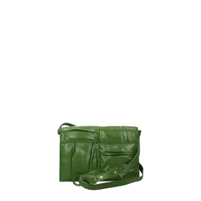 Bottega Veneta Woman Cross-body Bag Military Green Size - Leather