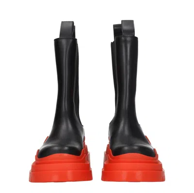Bottega Veneta Women's Leather Boots Black/sunburst