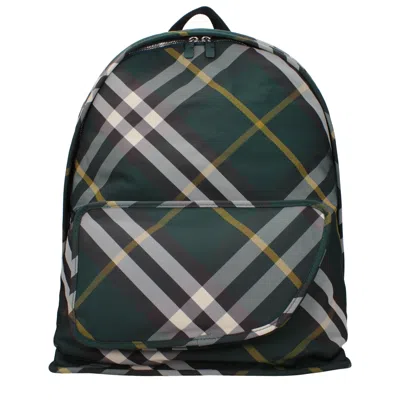 Burberry Check Pattern Shield Backpack With Front Zip