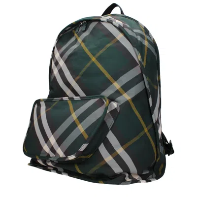 Burberry Check Pattern Shield Backpack With Front Zip