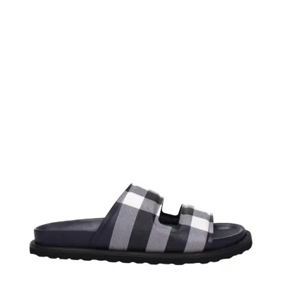 Burberry Checked Canvas Slides