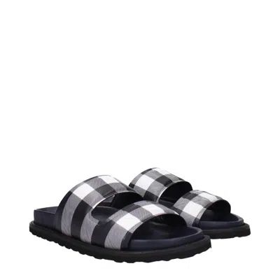 Burberry Checked Canvas Slides