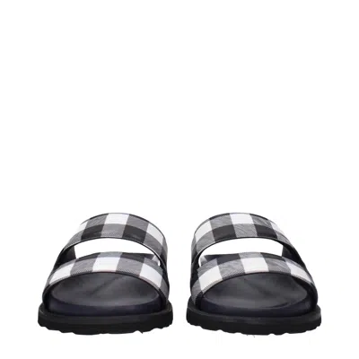 Burberry Checked Canvas Slides