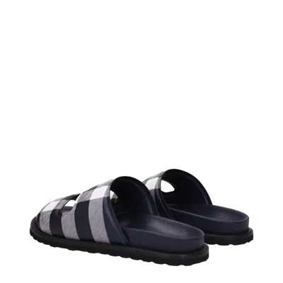 Burberry Checked Canvas Slides