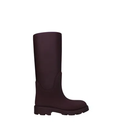 Burberry Rubber Marsh Boots With Rounded Toe And Knee Length