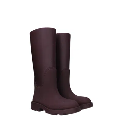 Burberry Rubber Marsh Boots With Rounded Toe And Knee Length