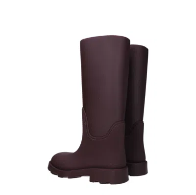 Burberry Rubber Marsh Boots With Rounded Toe And Knee Length