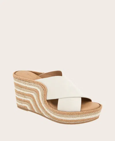 Gentle Souls Women's Porto Wedge In Stone Nubuck In Stone Nubuck