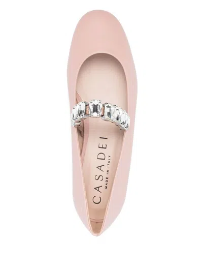 Casadei Crystal-embellished Ballerina Shoes