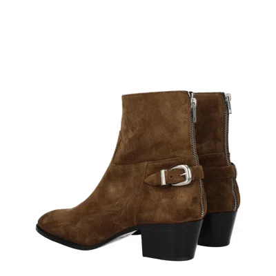 Celine Brown Leather Ankle In Brown