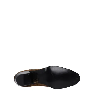 Celine Brown Leather Ankle In Brown