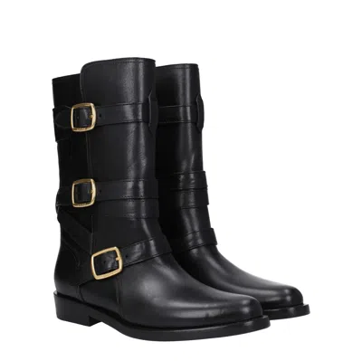 Celine Boots Lyra Womens Leather Black