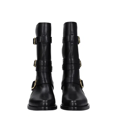 Celine Boots Lyra Womens Leather Black