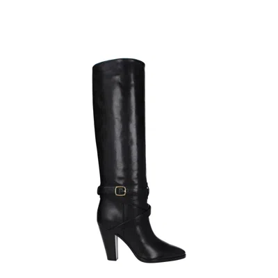 Celine Knee-length Wilters Leather Boots With Ankle Strap 10cm