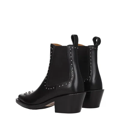 Chloé 60 Studded Leather Ankle Boots