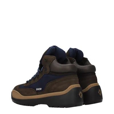 Dior Logo Round Head Lacing Splicing Boots