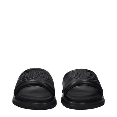 Dior Christian  Slippers And Hooves Men Leather Black