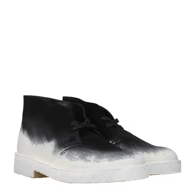 Clarks Boots Men Suede Black/chalk